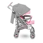 Carucior sport compact, Lionelo, Irma, Spatar ajustabil in 4 pozitii, Suport picioare reglabil, Manere rotative, Pliere tip umbrela, 6- 36 luni, Pana la 15 kg, Conform cu EN1888-1:2018, Roz - 7