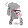 Carucior sport compact, Lionelo, Irma, Spatar ajustabil in 4 pozitii, Suport picioare reglabil, Manere rotative, Pliere tip umbrela, 6- 36 luni, Pana la 15 kg, Conform cu EN1888-1:2018, Roz - 5