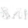 Carucior sport compact, Lionelo, Irma, Spatar ajustabil in 4 pozitii, Suport picioare reglabil, Manere rotative, Pliere tip umbrela, 6- 36 luni, Pana la 15 kg, Conform cu EN1888-1:2018, Roz - 15