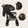 Carucior sport compact, Lionelo, Irma, Spatar reglabil in 4 pozitii, Suport picioare reglabil, Manere rotative, Pliere tip umbrela, 6- 36 luni, Pana la 15 kg, Conform cu EN1888-1:2018, Negru - 18