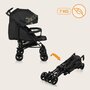 Carucior sport compact, Lionelo, Irma, Spatar reglabil in 4 pozitii, Suport picioare reglabil, Manere rotative, Pliere tip umbrela, 6- 36 luni, Pana la 15 kg, Conform cu EN1888-1:2018, Negru - 13