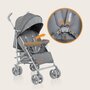 Carucior sport compact, Lionelo, Irma, Spatar reglabil in 4 pozitii, Suport picioare reglabil, Manere rotative, Pliere tip umbrela, 6- 36 luni, Pana la 15 kg, Conform cu EN1888-1:2018, Gri - 10