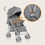 Carucior sport compact, Lionelo, Irma, Spatar ajustabil in 4 pozitii, Suport picioare reglabil, Manere rotative, Pliere tip umbrela, 6- 36 luni, Pana la 15 kg, Conform cu EN1888-1:2018, Gri - 10