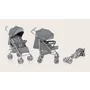 Carucior sport compact, Lionelo, Irma, Spatar ajustabil in 4 pozitii, Suport picioare reglabil, Manere rotative, Pliere tip umbrela, 6- 36 luni, Pana la 15 kg, Conform cu EN1888-1:2018, Gri - 3