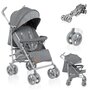 Carucior sport compact, Lionelo, Irma, Spatar reglabil in 4 pozitii, Suport picioare reglabil, Manere rotative, Pliere tip umbrela, 6- 36 luni, Pana la 15 kg, Conform cu EN1888-1:2018, Gri - 4