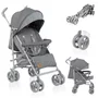 Carucior sport compact, Lionelo, Irma, Spatar ajustabil in 4 pozitii, Suport picioare reglabil, Manere rotative, Pliere tip umbrela, 6- 36 luni, Pana la 15 kg, Conform cu EN1888-1:2018, Gri - 4
