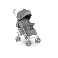 Carucior sport compact, Lionelo, Irma, Spatar ajustabil in 4 pozitii, Suport picioare reglabil, Manere rotative, Pliere tip umbrela, 6- 36 luni, Pana la 15 kg, Conform cu EN1888-1:2018, Gri