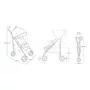 Carucior sport compact, Lionelo, Irma, Spatar ajustabil in 4 pozitii, Suport picioare reglabil, Manere rotative, Pliere tip umbrela, 6- 36 luni, Pana la 15 kg, Conform cu EN1888-1:2018, Gri - 30