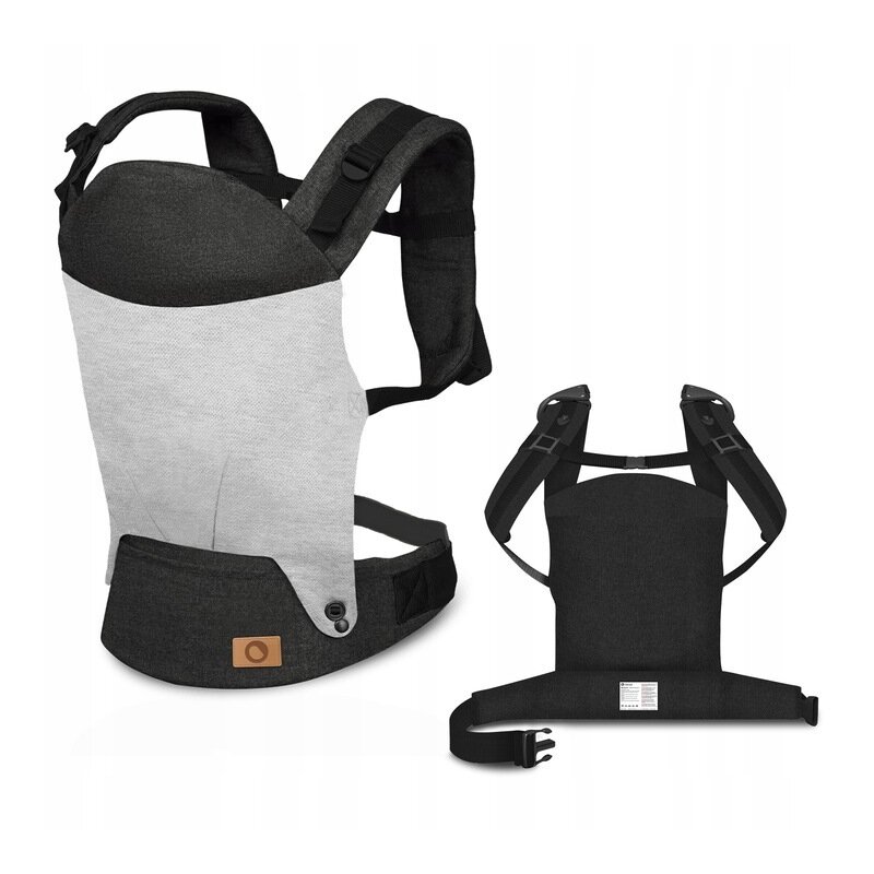 Lionelo - marsupiu ergonomic, 2 in 1 margareet, urban grey