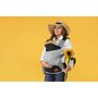Lionelo - Marsupiu ergonomic Margareet, Cu 3 pozitii de transport, Cu gluga, Pana la 20 Kg, Aprobat de Institutul International de Displazie de Sold, Conform cu standardul european de securitate CEN TR 16512, Wave - 11