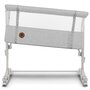 Patut co-sleeper, Lionelo, Aurora, 3 in 1, Cu leganare si setare unghiulara, Include saltea cu densitate T25 si geanta transport, Reglabil in 5 pozitii, Pana la 9 kg, 0 luni+, 85x60x66 cm, Certificari EN 1130:2019+AC:2020, EN 16890:2, Gri deschis - 11