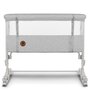 Patut co-sleeper, Lionelo, Aurora, 3 in 1, Cu leganare si setare unghiulara, Include saltea cu densitate T25 si geanta transport, Reglabil in 5 pozitii, Pana la 9 kg, 0 luni+, 85x60x66 cm, Certificari EN 1130:2019+AC:2020, EN 16890:2, Gri deschis - 13