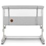 Patut co-sleeper, Lionelo, Aurora, 3 in 1, Cu leganare si setare unghiulara, Include saltea cu densitate T25 si geanta transport, Reglabil in 5 pozitii, Pana la 9 kg, 0 luni+, 85x60x66 cm, Certificari EN 1130:2019+AC:2020, EN 16890:2, Gri deschis - 14