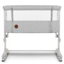 Patut co-sleeper, Lionelo, Aurora, 3 in 1, Cu leganare si setare unghiulara, Include saltea cu densitate T25 si geanta transport, Reglabil in 5 pozitii, Pana la 9 kg, 0 luni+, 85x60x66 cm, Certificari EN 1130:2019+AC:2020, EN 16890:2, Gri deschis - 15
