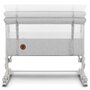 Patut co-sleeper, Lionelo, Aurora, 3 in 1, Cu leganare si setare unghiulara, Include saltea cu densitate T25 si geanta transport, Reglabil in 5 pozitii, Pana la 9 kg, 0 luni+, 85x60x66 cm, Certificari EN 1130:2019+AC:2020, EN 16890:2, Gri deschis - 16