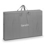 Patut co-sleeper, Lionelo, Aurora, 3 in 1, Cu leganare si setare unghiulara, Include saltea cu densitate T25 si geanta transport, Reglabil in 5 pozitii, Pana la 9 kg, 0 luni+, 85x60x66 cm, Certificari EN 1130:2019+AC:2020, EN 16890:2, Gri deschis - 30