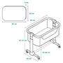 Patut co-sleeper, Lionelo, Leonie, Cu sistem de leganare, Cu setare unghiulara, Reglabil in 5 pozitii pe inaltime, Conform cu standardele europeane de securitate EN1130 si EN16890, Grey Stone - 28