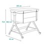 Patut co-sleeper, Lionelo, Leonie, Plus, Pliabil, Cu sistem de leganare, Cu setare unghiulara, Reglabil in 6 pozitii pe inaltime, Conform cu standardele europeane de securitate EN1130 si EN16890, Gri - 47