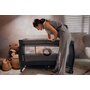 Patut pliant, Lionelo, Stefi Plus, Cu doua nivele, Cu intrare laterala cu fermoar, 2 roti, 120 x 60 cm, Conform cu standardul european de securitate EN 716, Roz/Galben - 24