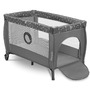 Lionelo - Patut pliant cu doua nivele, Stefi Plus, Cu intrare laterala cu fermoar, 2 roti, 120x60 cm, Conform cu standardul european de securitate EN 716, Gri - 10