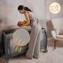 Patut pliant, Lionelo, Stefi Plus, Cu doua nivele, Cu intrare laterala cu fermoar, 2 roti, 120x60 cm, Conform cu standardul european de securitate EN 716, Gri - 26