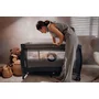 Patut pliant, Lionelo, Stefi Plus, Cu doua nivele, Cu intrare laterala cu fermoar, 2 roti, 120x60 cm, Conform cu standardul european de securitate EN 716, Gri - 30