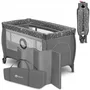 Patut pliant, Lionelo, Stefi Plus, Cu doua nivele, Cu intrare laterala cu fermoar, 2 roti, 120x60 cm, Conform cu standardul european de securitate EN 716, Gri - 3