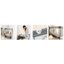 Patut pliant, Lionelo, Sven Plus, 120x60 cm, Cu doua nivele, Cu arcada jucarii, masuta de infasat, vibratii, melodii, conform cu standardele europeane de securitate EN716 si EN12221, Grey - 52