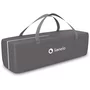 Patut pliant, Lionelo, Sven Plus, 120x60 cm, Cu doua nivele, Cu arcada jucarii, masuta de infasat, vibratii, melodii  conform cu standardele europeane de securitate EN716 si EN12221, Grey Scandi - 26