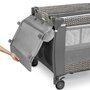 Patut pliant, Lionelo, Sven Plus, 120x60 cm, Cu doua nivele, Cu arcada jucarii, masuta de infasat, vibratii, melodii  conform cu standardele europeane de securitate EN716 si EN12221, Grey Scandi - 22