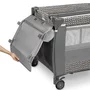 Patut pliant, Lionelo, Sven Plus, 120x60 cm, Cu doua nivele, Cu arcada jucarii, masuta de infasat, vibratii, melodii  conform cu standardele europeane de securitate EN716 si EN12221, Grey Scandi - 23