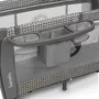 Patut pliant, Lionelo, Sven Plus, 120x60 cm, Cu doua nivele, Cu arcada jucarii, masuta de infasat, vibratii, melodii  conform cu standardele europeane de securitate EN716 si EN12221, Grey Scandi - 25