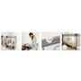 Patut pliant, Lionelo, Sven Plus, 120x60 cm, Cu doua nivele, Cu arcada jucarii, masuta de infasat, vibratii, melodii  conform cu standardele europeane de securitate EN716 si EN12221, Grey Scandi - 39