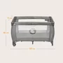 Patut pliant, Lionelo, Sven Plus, 120x60 cm, Cu doua nivele, Cu arcada jucarii, masuta de infasat, vibratii, melodii  conform cu standardele europeane de securitate EN716 si EN12221, Grey Scandi - 27