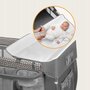Patut pliant, Lionelo, Sven Plus, 120x60 cm, Cu doua nivele, Cu arcada jucarii, masuta de infasat, vibratii, melodii  conform cu standardele europeane de securitate EN716 si EN12221, Grey Scandi - 20
