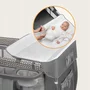 Patut pliant, Lionelo, Sven Plus, 120x60 cm, Cu doua nivele, Cu arcada jucarii, masuta de infasat, vibratii, melodii  conform cu standardele europeane de securitate EN716 si EN12221, Grey Scandi - 21