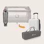 Patut pliant, Lionelo, Sven Plus, 120x60 cm, Cu doua nivele, Cu arcada jucarii, masuta de infasat, vibratii, melodii  conform cu standardele europeane de securitate EN716 si EN12221, Grey Scandi - 16