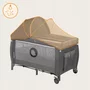 Patut pliant, Lionelo, Sven Plus, 120x60 cm, Cu doua nivele, Cu arcada jucarii, masuta de infasat, vibratii, melodii  conform cu standardele europeane de securitate EN716 si EN12221, Grey Scandi - 15