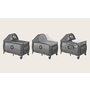 Patut pliant, Lionelo, Sven Plus, 120x60 cm, Cu doua nivele, Cu arcada jucarii, masuta de infasat, vibratii, melodii  conform cu standardele europeane de securitate EN716 si EN12221, Grey Scandi - 4