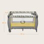 Patut pliant, Lionelo, Sven Plus, 120x60 cm, Cu doua nivele, Cu arcada jucarii, masuta de infasat  vibratii, melodii, conform cu standardele europeane de securitate EN716 si EN12221, Yellow Scandi - 32