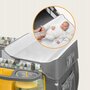 Patut pliant, Lionelo, Sven Plus, 120x60 cm, Cu doua nivele, Cu arcada jucarii, masuta de infasat  vibratii, melodii, conform cu standardele europeane de securitate EN716 si EN12221, Yellow Scandi - 25
