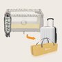 Patut pliant, Lionelo, Sven Plus, 120x60 cm, Cu doua nivele, Cu arcada jucarii, masuta de infasat  vibratii, melodii, conform cu standardele europeane de securitate EN716 si EN12221, Yellow Scandi - 23