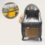 Patut pliant, Lionelo, Sven Plus, 120x60 cm, Cu doua nivele, Cu arcada jucarii, masuta de infasat  vibratii, melodii, conform cu standardele europeane de securitate EN716 si EN12221, Yellow Scandi - 16