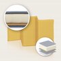 Patut pliant, Lionelo, Sven Plus, 120x60 cm, Cu doua nivele, Cu arcada jucarii, masuta de infasat  vibratii, melodii, conform cu standardele europeane de securitate EN716 si EN12221, Yellow Scandi - 17