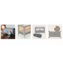 Patut pliant, Lionelo, Stefi, Cu un nivel, Cu intrare laterala cu fermoar, 2 roti, 120x60 cm, Conform cu standardul european de securitate EN 716, Grey - 23