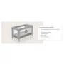 Patut pliant, Lionelo, Stefi, Cu un nivel, Cu intrare laterala cu fermoar, 2 roti, 120x60 cm, Conform cu standardul european de securitate EN 716, Grey - 25