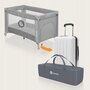 Patut pliant, Lionelo, Stefi, Cu un nivel, Cu intrare laterala cu fermoar, 2 roti, 120x60 cm, Conform cu standardul european de securitate EN 716, Grey - 11