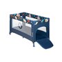 Lionelo - Patut pliant cu un nivel Stefi, Cu intrare laterala cu fermoar, 2 roti, 120x60 cm, Conform cu standardul european de securitate EN 716, Blue Navy - 4