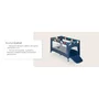 Patut pliant, Lionelo, Stefi, Cu un nivel, Cu intrare laterala cu fermoar, 2 roti, 120x60 cm, Conform cu standardul european de securitate EN 716, Blue Navy - 22