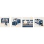 Patut pliant, Lionelo, Stefi, Cu un nivel, Cu intrare laterala cu fermoar, 2 roti, 120x60 cm, Conform cu standardul european de securitate EN 716, Blue Navy - 23